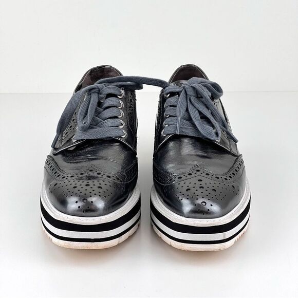 Anthropologie Silent D Metallic Platform Oxfords - Silver - Picture 2 of 9